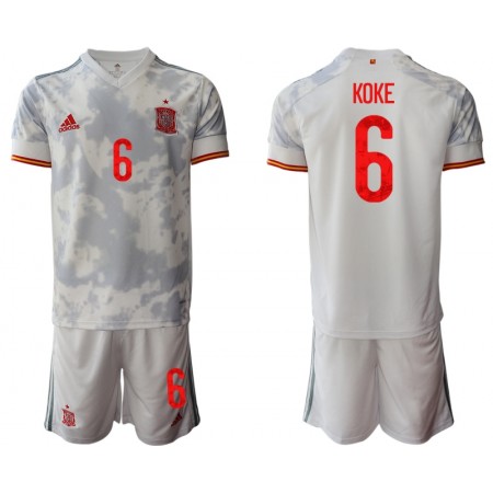 Maillot de Foot Espagne KOKE 6 Enfant Extérieur UEFA Euro 2020 Maillot de Foot Espagne KOKE 6 Enfant Extérieur UEFA Euro 2020